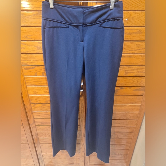 Elle Navy Straight Leg Women's Pants - Picture 1 of 4